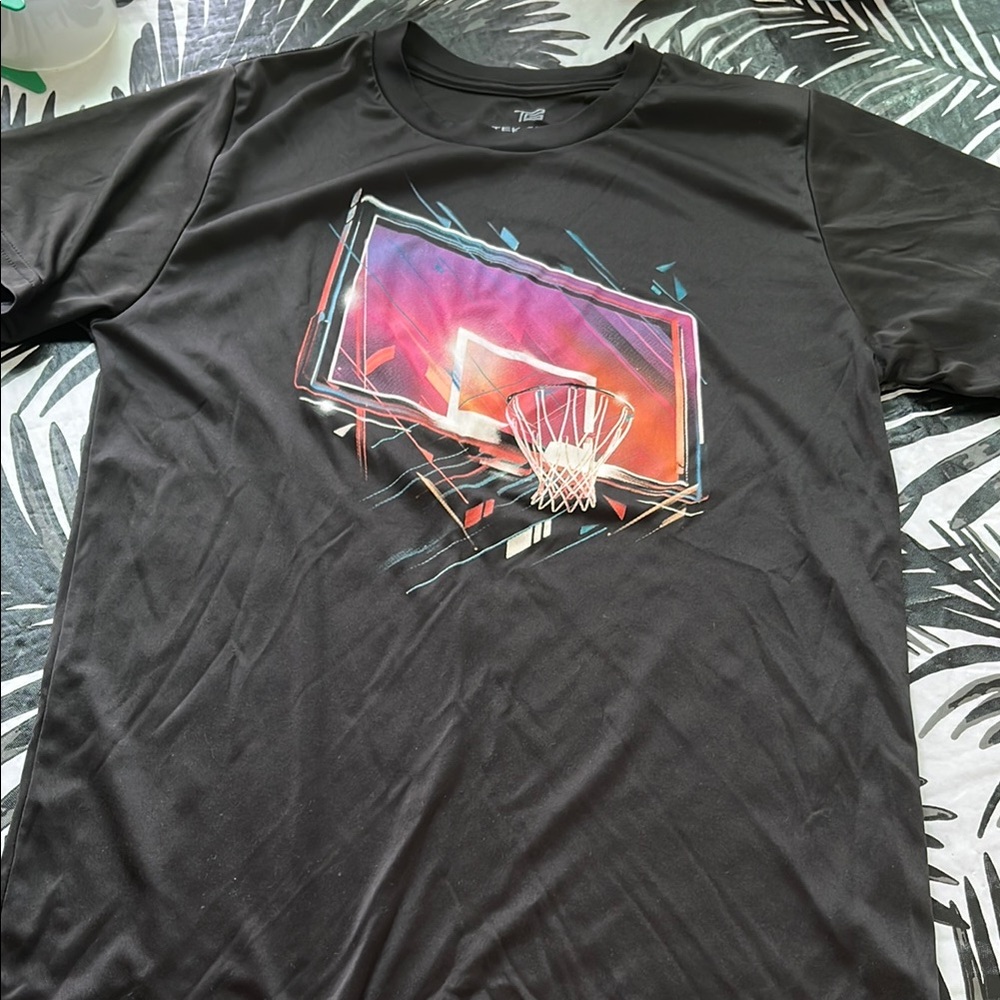 Tek Gear Black Basketball Graphic Tee